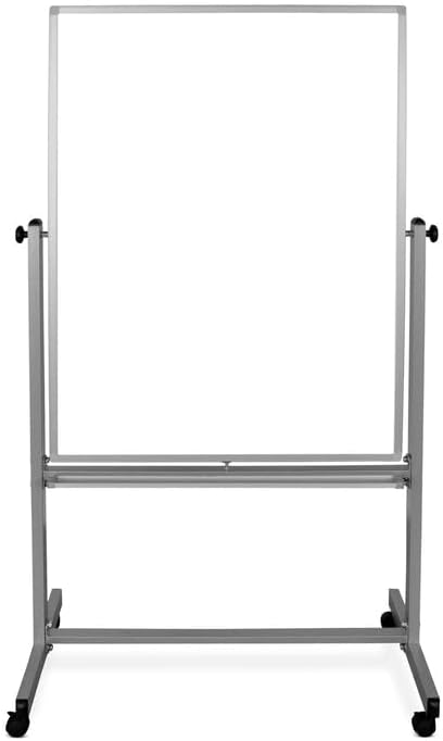 Luxor MB3648WW Mobile Whiteboard 36" W x 48" H (Pack of 10) Double-Sided Magnetic Dry Erase Markerboard