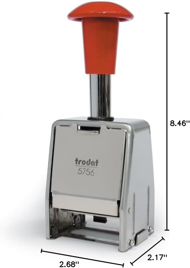 Trodat 5756 Numberer Self Inking Metal Sequential Automatic Stamp
