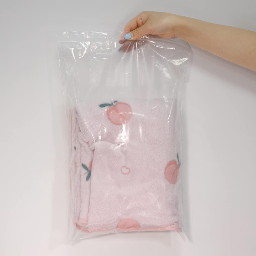 iMailer - 100 Count - 14" x 20" Large Clear Reclosable 2 Mil Zipper Bags - 2 Gallon Zip Bags for Clothing, T-Shirts, Pants