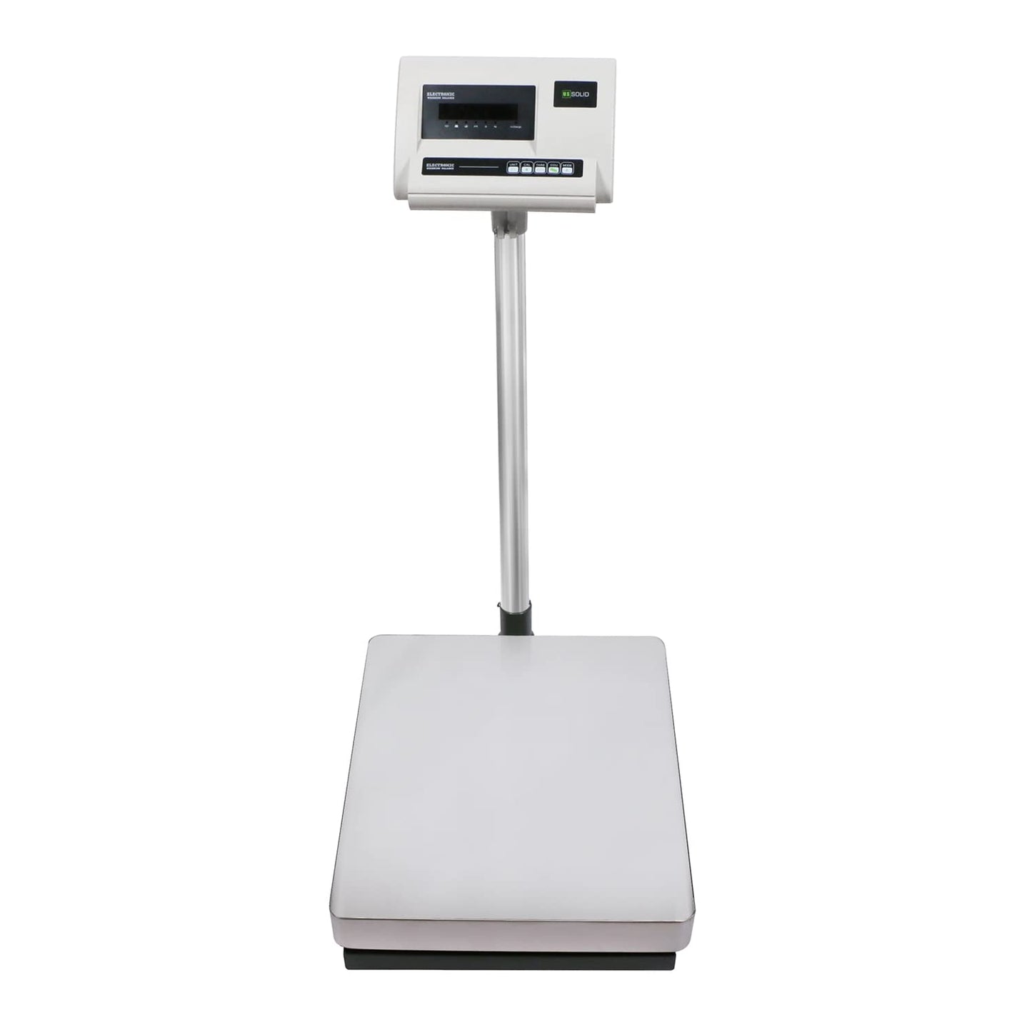 U.S. Solid Bench Scale - 350 lb x 0.002 lb Stainless Steel Postal Package Shipping Scale Digital Bench Platform Balance with 16 inch x 20 inch Platform, Lb/Kg