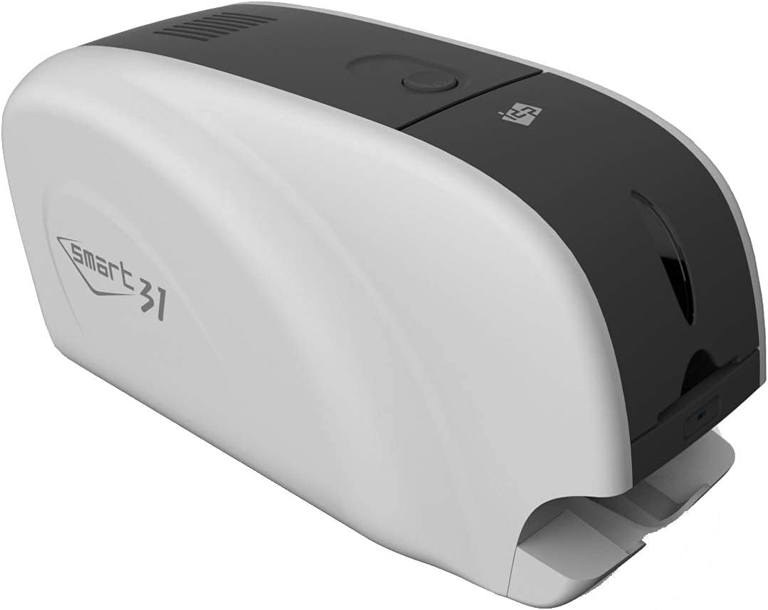 IDP SMART-31 Series ID Card Simplex Printer Bundle with USB Camera, Software, Manual and Guides - Includes 250-Print YMCKO Color Ribbon and 100 PVC Plastic Cards - Now with SMARTMark Security