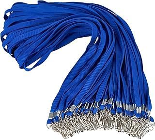 Safety Breakaway Lanyard with J-Hook ā Flat Bulk Lanyards for ID Badges, Name Tags & Card Holders ā 50 Pack Premium Cruise, Work, School Lanyards for Women & Men ā Blue, Breakaway for Safety