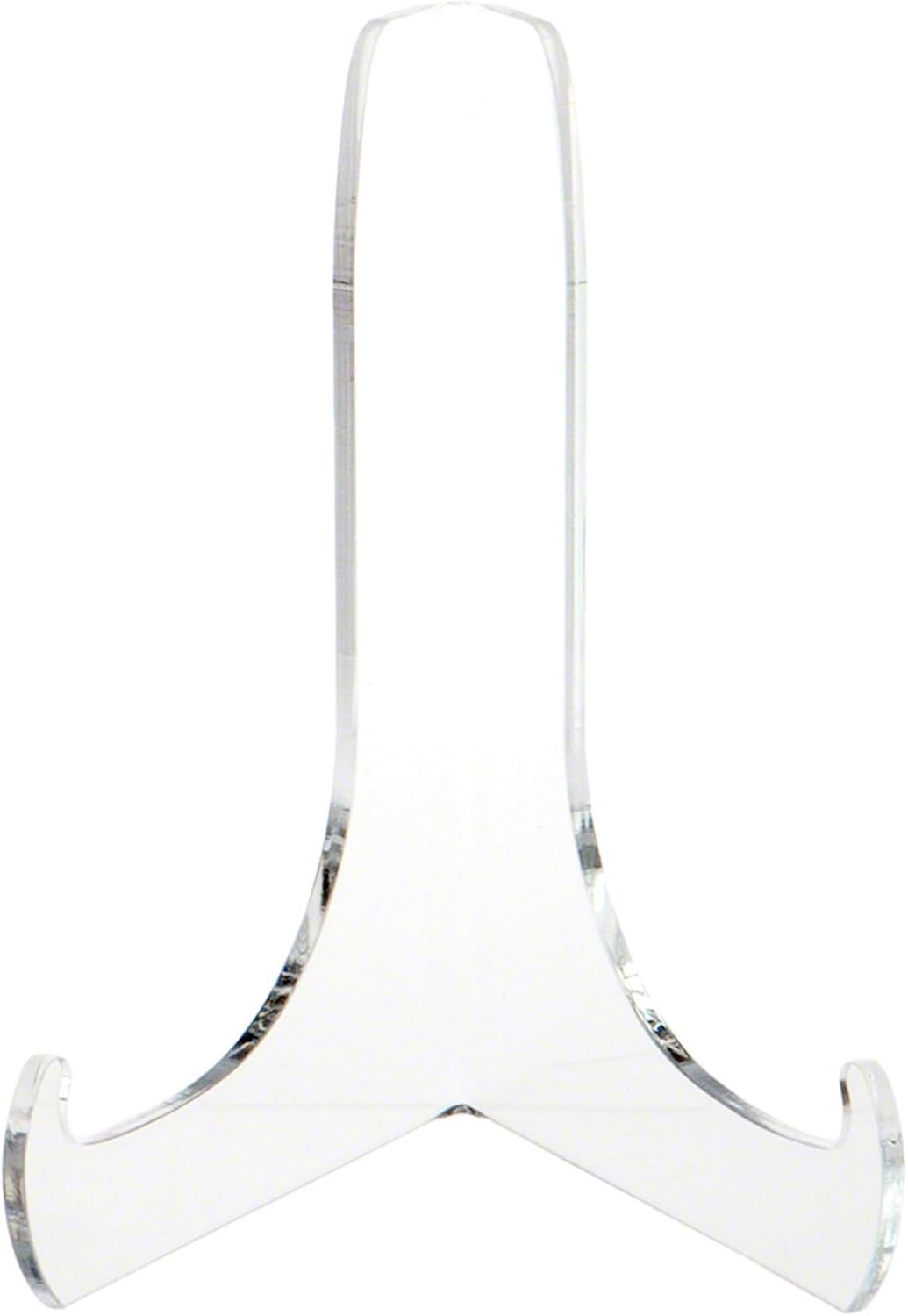 Plymor Clear Acrylic 60-Degree Angle Easel With Shallow Support Ledges, 7.5" H x 5.75" W x 4.75" D (24 Pack)