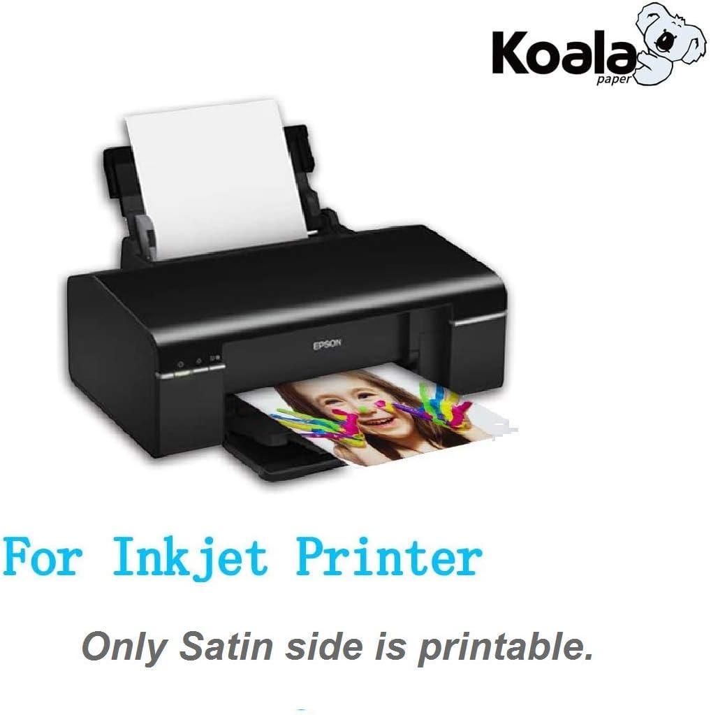 Koala Ultra Premium Photo Paper 11x17 In Satin Photo Printer Paper for Inkjet Printer Water-Resistant Semi Gloss 50 Sheets 72lb
