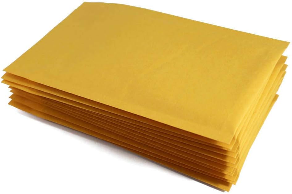 AM-Ink 500 Pcs #000 4x8 Kraft Bubble Padded Envelopes Mailers Self Adhesive Shipping Bags