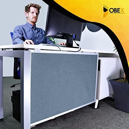 OBEX Acoustic Table Mounted Modesty Desk Privacy & Sound Absorbing Panel for Office Cubicles, 12" x 72", Twilight