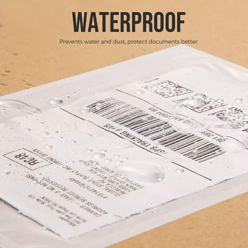 7.5'' x 5.5'' Packing List Pouches, Shipping Label Envelopes Clear Self-Adhesive Top Loading (7.5x5.5 in-100 Bags)