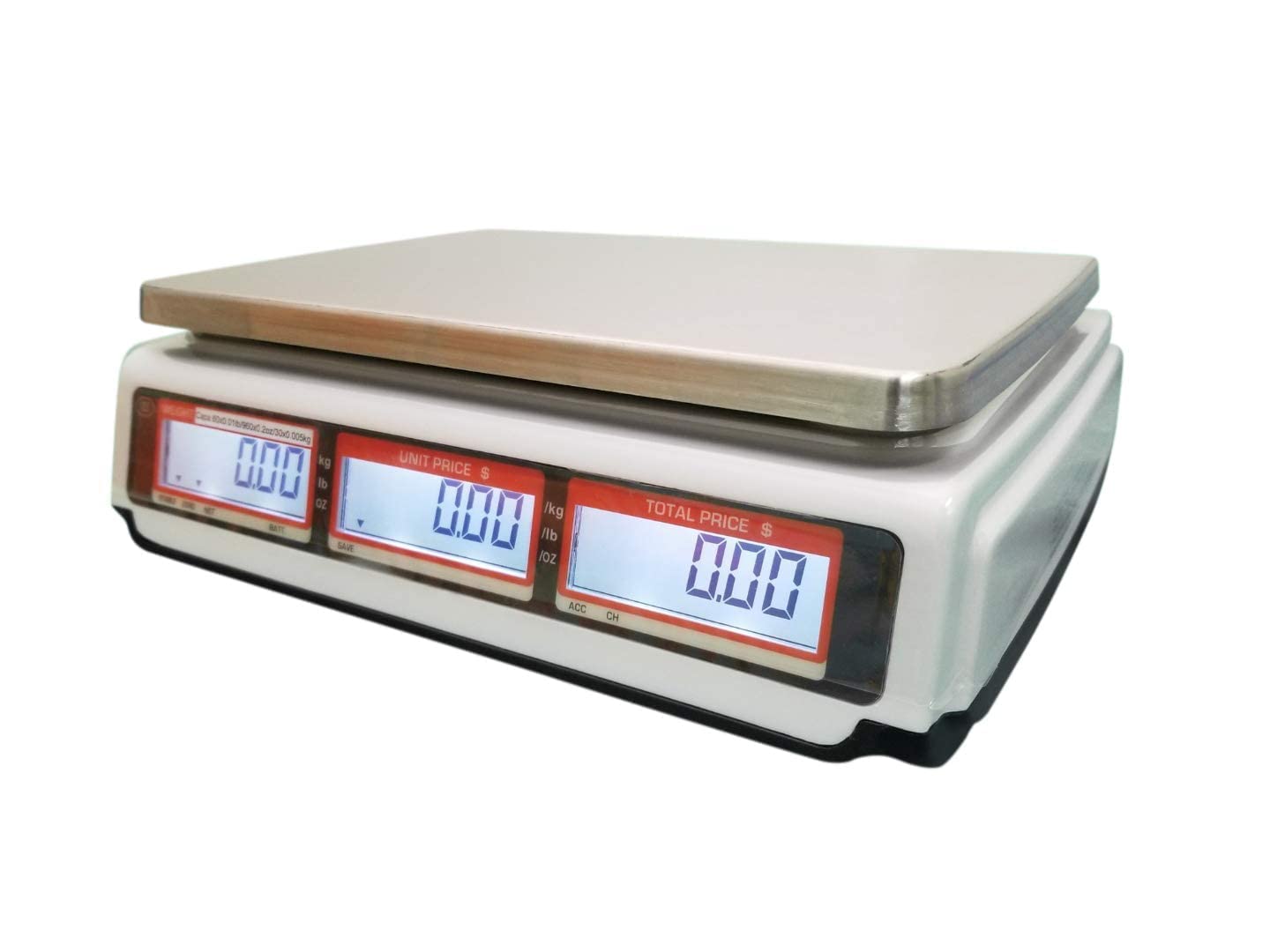 VisionTechShop TVP-12B Price Computing Scale, Lb/Oz/Kg Switchable, 12lb Capacity, 0.002lb Readability, NTEP Legal for Trade, NSF Certified, LP-50 Thermal Label Printer, 1 Case of Labels LST8060