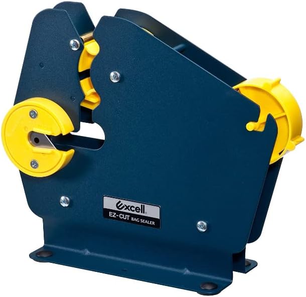 WOD ET-808K Metal Constructed Wide Neck Poly Bag Sealer Taper Dispenser with Trimmer Blade (Pack of 10) - for Sealing Large Volume UPVC Bags: Fits Up to 3/4 inch Wide (Holds 3 inch Core)