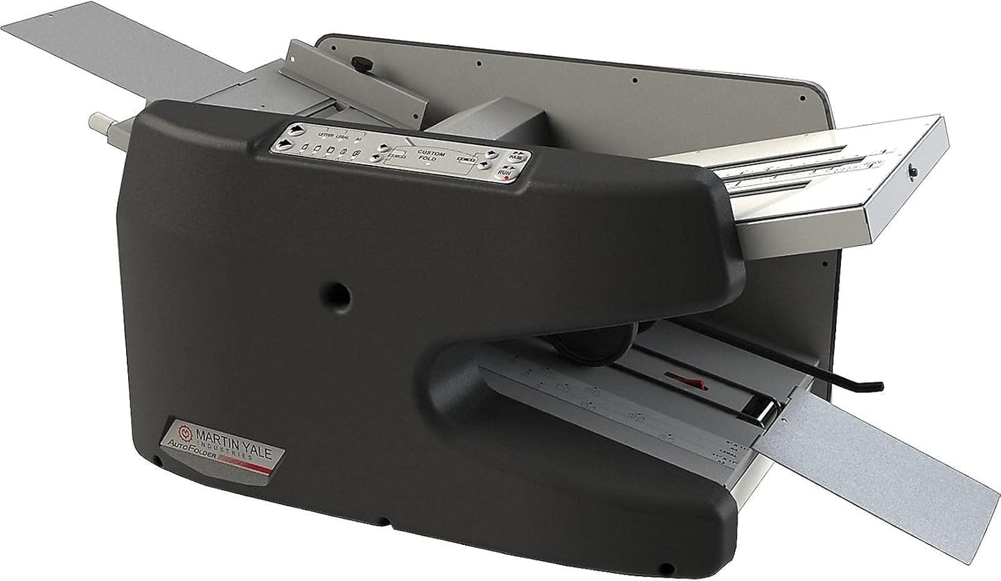 Martin Yale 1711 Ease-To-Use Paper Folding Machine, 9,000 Sheets Per Hour, Feed Tray Capacity 150 Sheets, Fold Types: Letter Fold, Half Fold, Z-Fold, Double Parallel Fold, Gate Fold, Church Fold