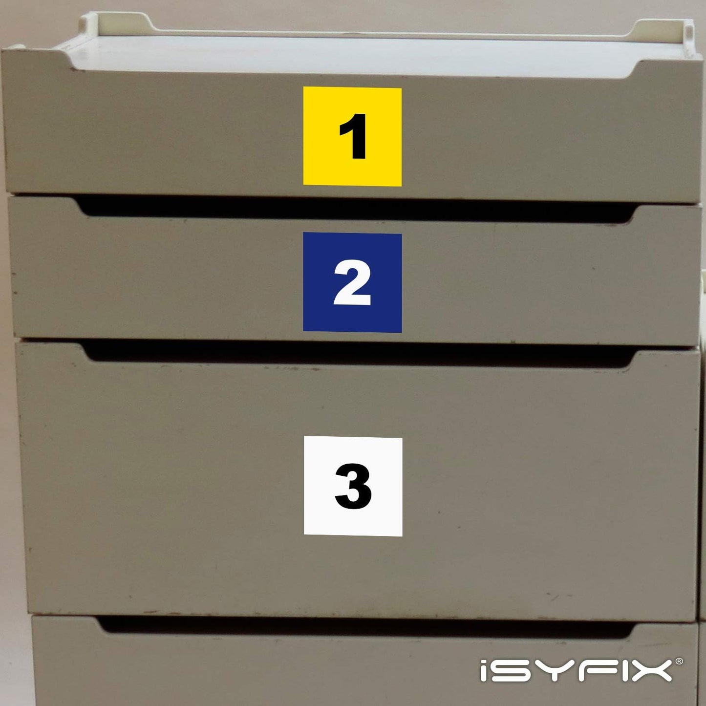 iSYFIX Multicolor Consecutive Number Stickers – 1 to 100, 3-inch, 1 Set – Vinyl Self Adhesive Premium Decal, Ideal for Inventory, Storage, Organizing, Boxes, Toolbox, Lockers & More, Indoor/Outdoor