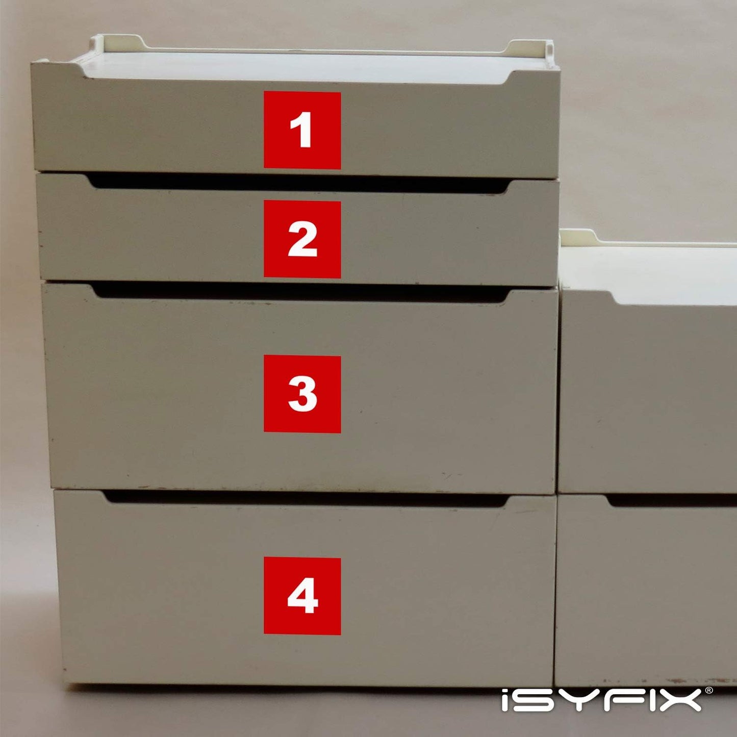 iSYFIX Red Consecutive Number Stickers – 1 to 100, 3-inch, 1 Set – Vinyl Self Adhesive Premium Decal, Ideal for Inventory, Storage, Organizing, Boxes, Bins, Toolbox, Lockers & More, Indoor/Outdoor