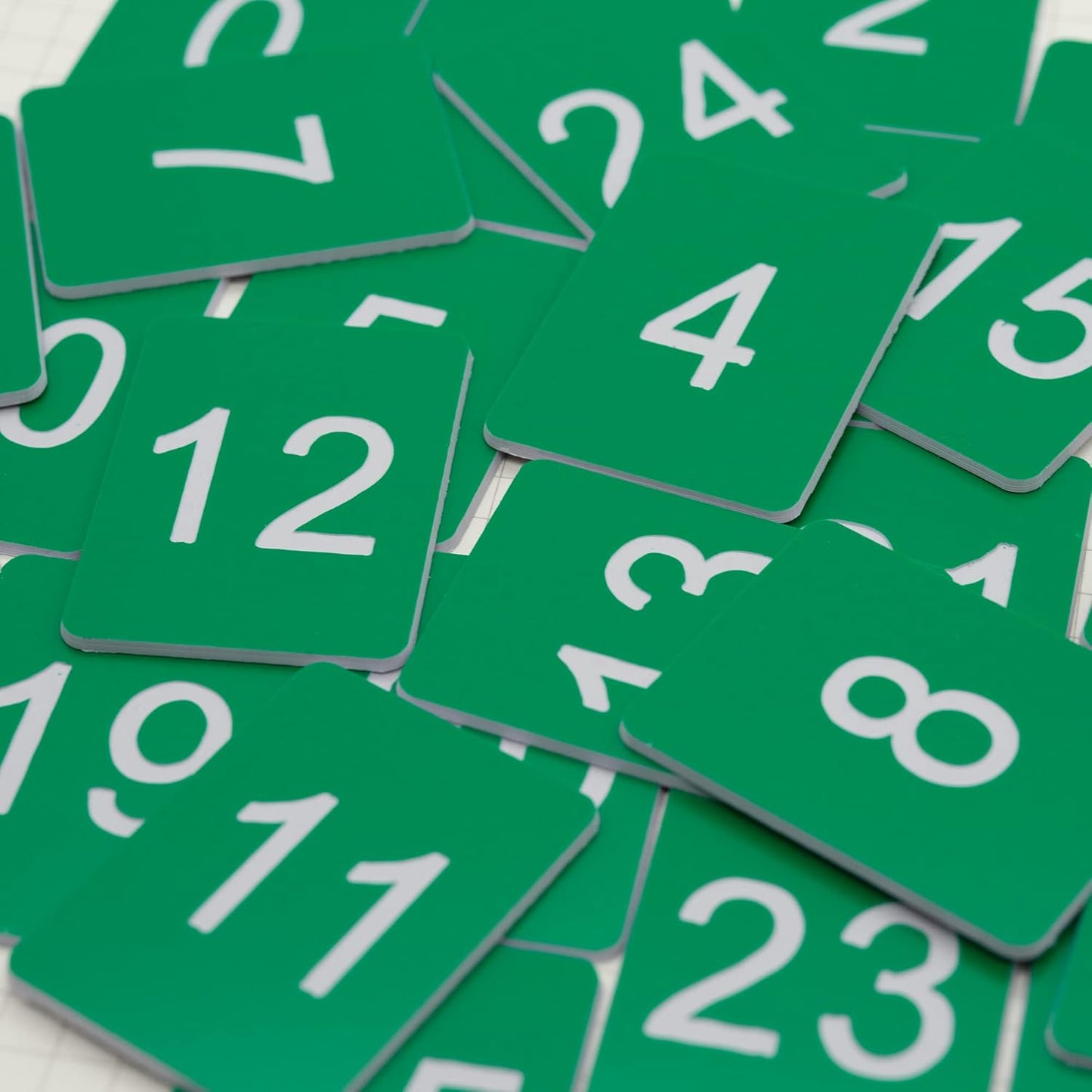StayMax Rectangle Plastic Numbered Tags Number Disc Number Token (0-25, Green)