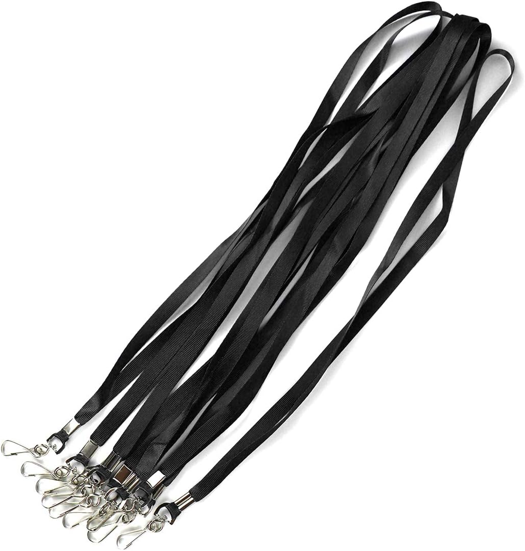 Bird Fiy Bulk Lanyards for Id Badges 50Pack Nylon Neck Flat Lanyard for Name Tag Badge Id Card