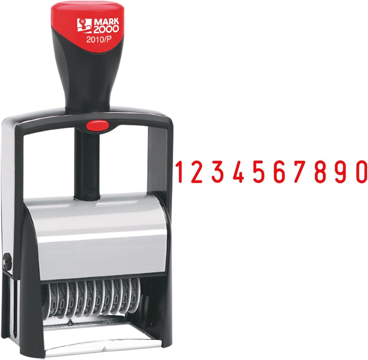 Mark 2000-2010 Self-Inking 10 Band Number Stamp - Red Color