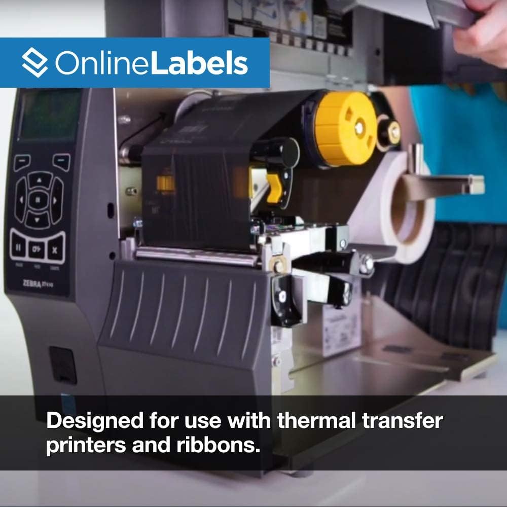 2 x 1 Labels for Thermal Transfer Printers - 1 Inch Core - Permanent Adhesive - Barcode, Inventory, Address Labels - 16,500 Labels, 12 Roll - Online Labels