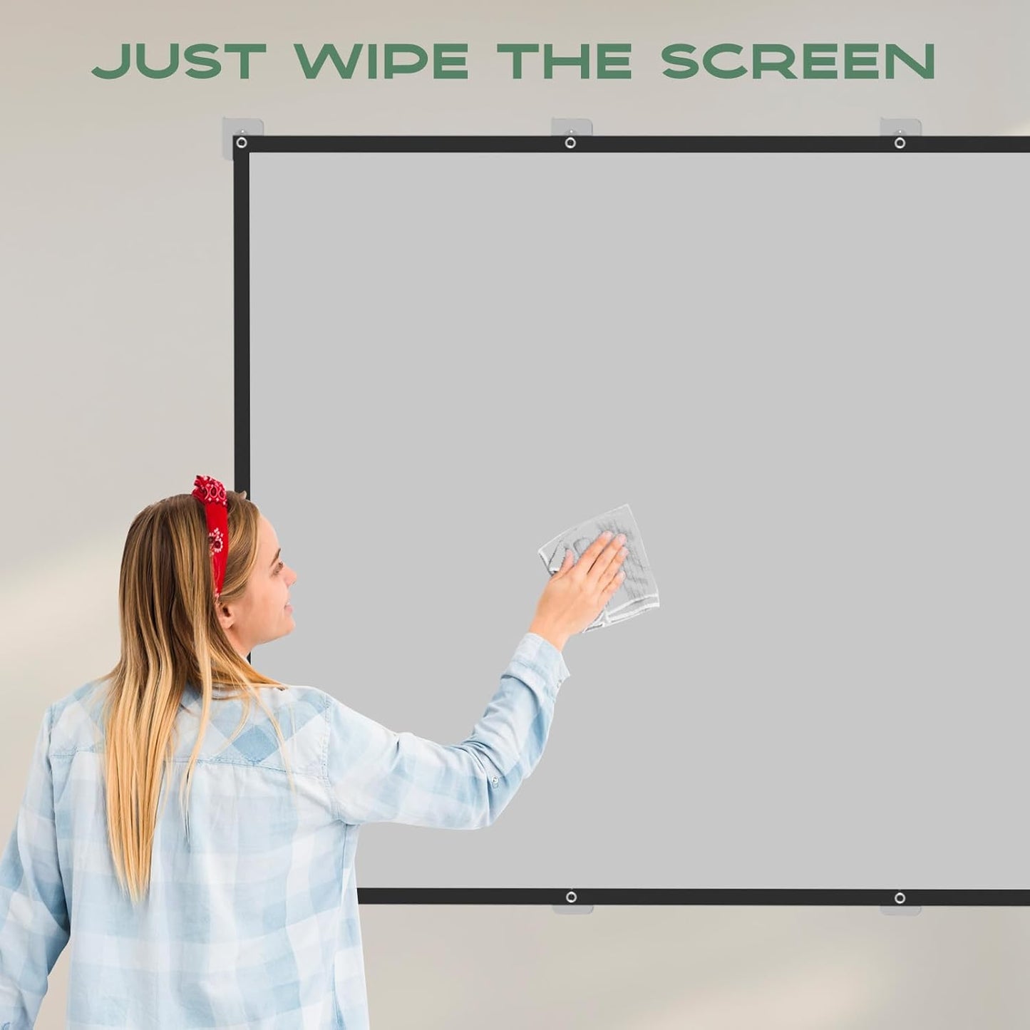 AAJK ALR Projector Screen, 4K Movie Projector Screen 16:9 HD Foldable Anti-Crease Portable Projector, Movies Screen for Home Theater Outdoor Indoor Support Double Sided Projection (120in Pro)