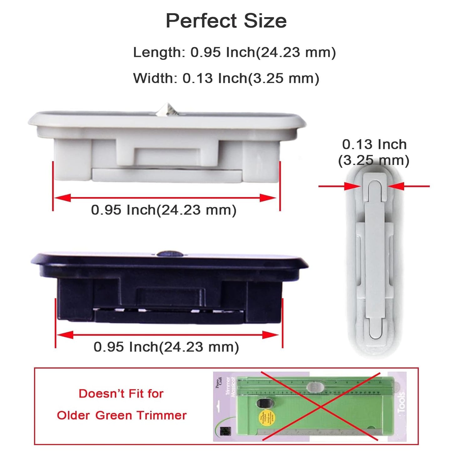 Likart 8 Pack Portable Trimmer Cutting Blades,Compatible for Cricut Paper Cutter/Cricut Roll Holder,Paper Trimmer Replacement Blades(6 Cutting Blades & 2 Scoring Blades)