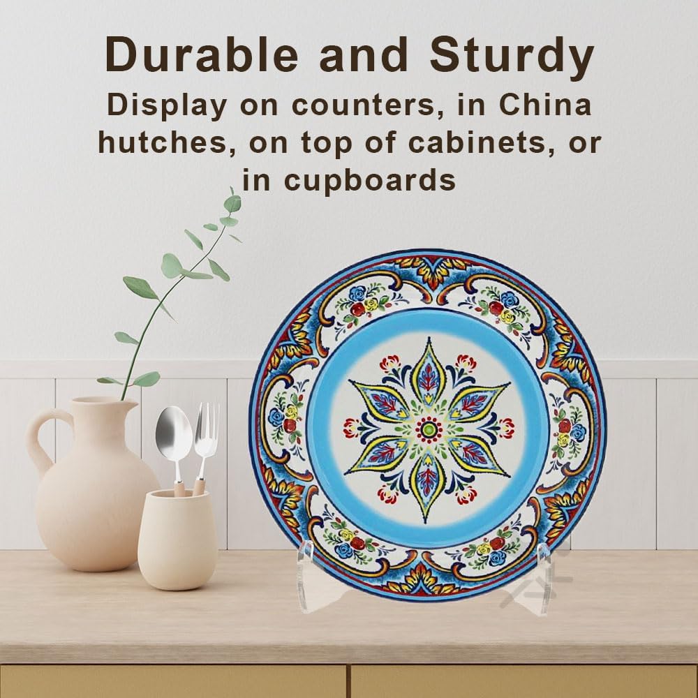 OnFireGuy Heavy Duty Plate Display Stand | 9-inch Clear Acrylic Easel for 10" - 15" Diameter Plates Photo Frames Books Plaques