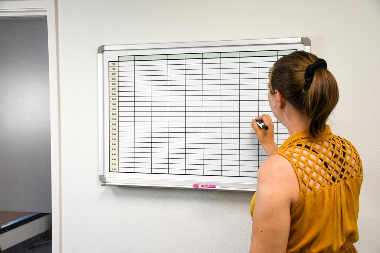 30 Minute Schedule with Color Whiteboard 60" x 40"