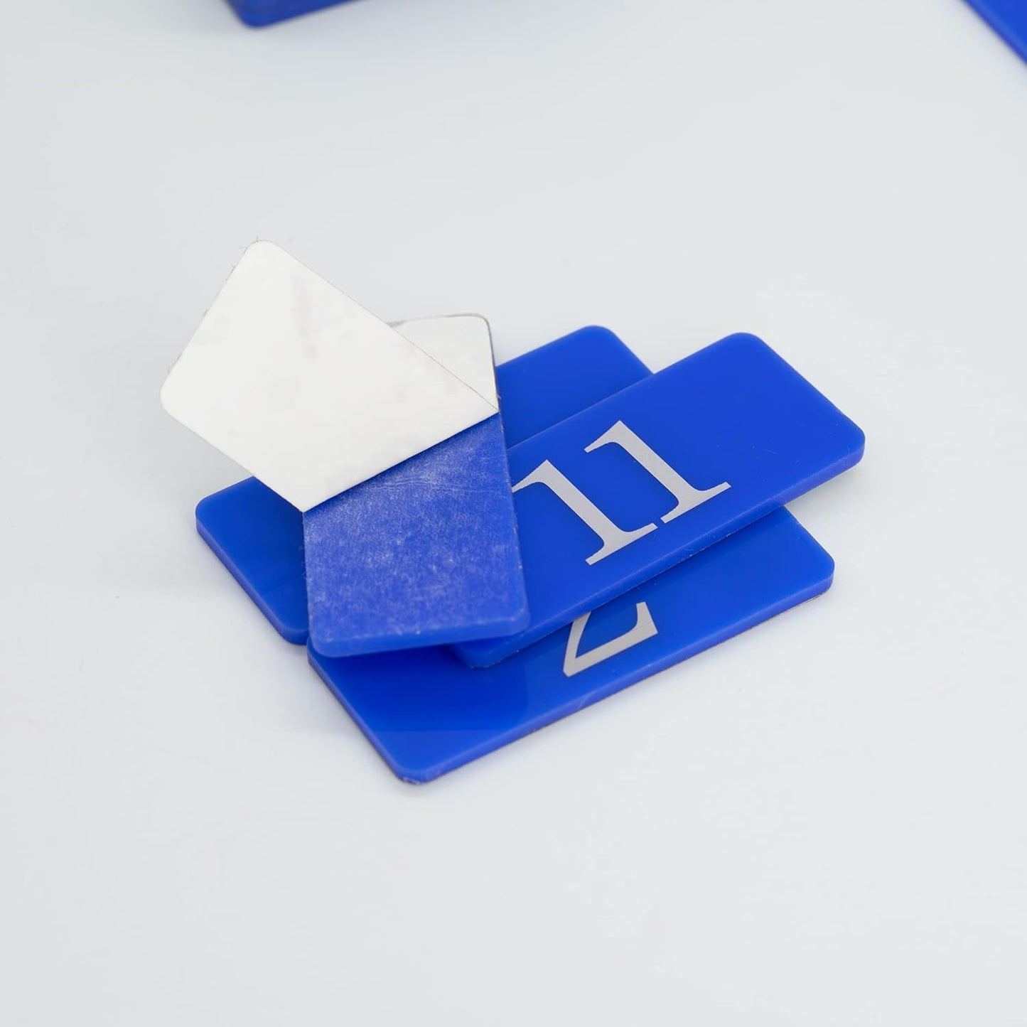 StayMax Plastic Rectangle Locker Numbered Sticker Room Number Table Number (1-25, Blue)