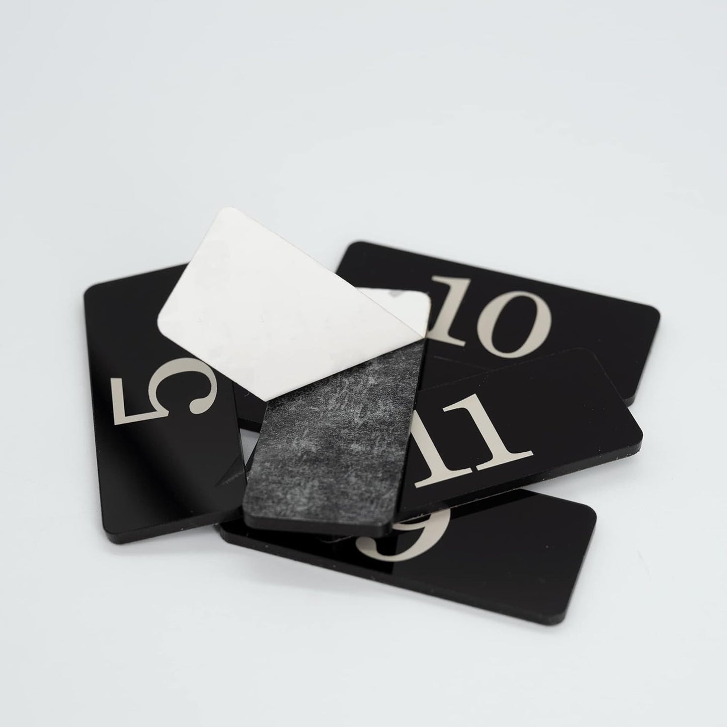 StayMax Plastic Rectangle Locker Numbered Sticker Room Number Table Number (1-25, Black)