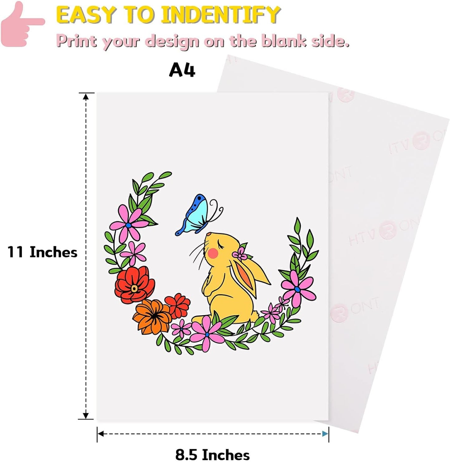 HTVRONT Heat Transfer Paper for Light T Shirts -30 Pack 8.5x11" Printable Heat Transfer Vinyl for Inkjet Printer, Easy to Use,Iron on Transfer Paper Vibrant Color, Durable & Soft