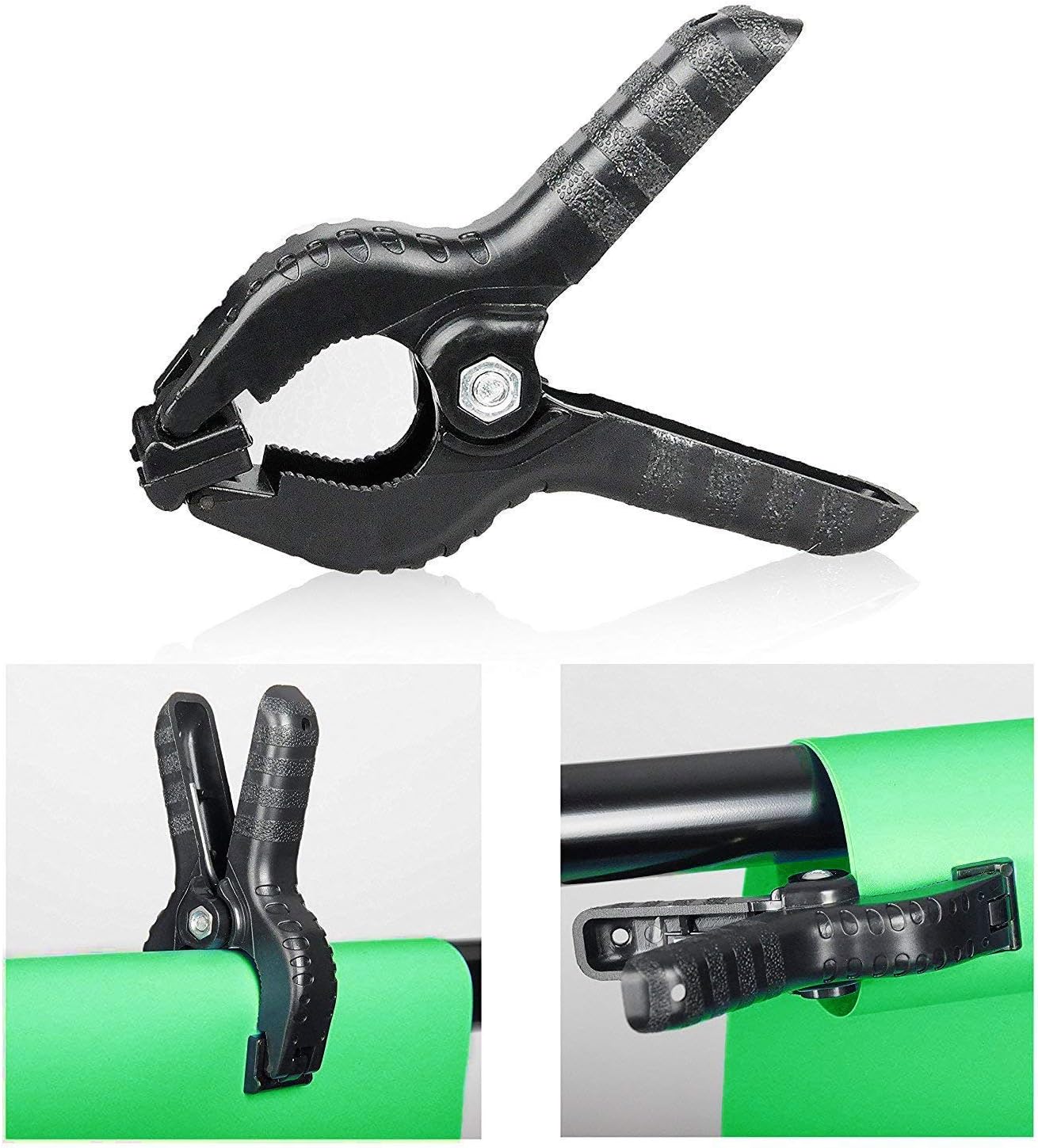 SLOW DOLPHIN Photo Video Studio 10 x12ft 100% Cotton Muslin Chromakey Green Screen Backdrop with 10 x 10ft Stand Photography Background Support System Kit Clamp, Carry Bag