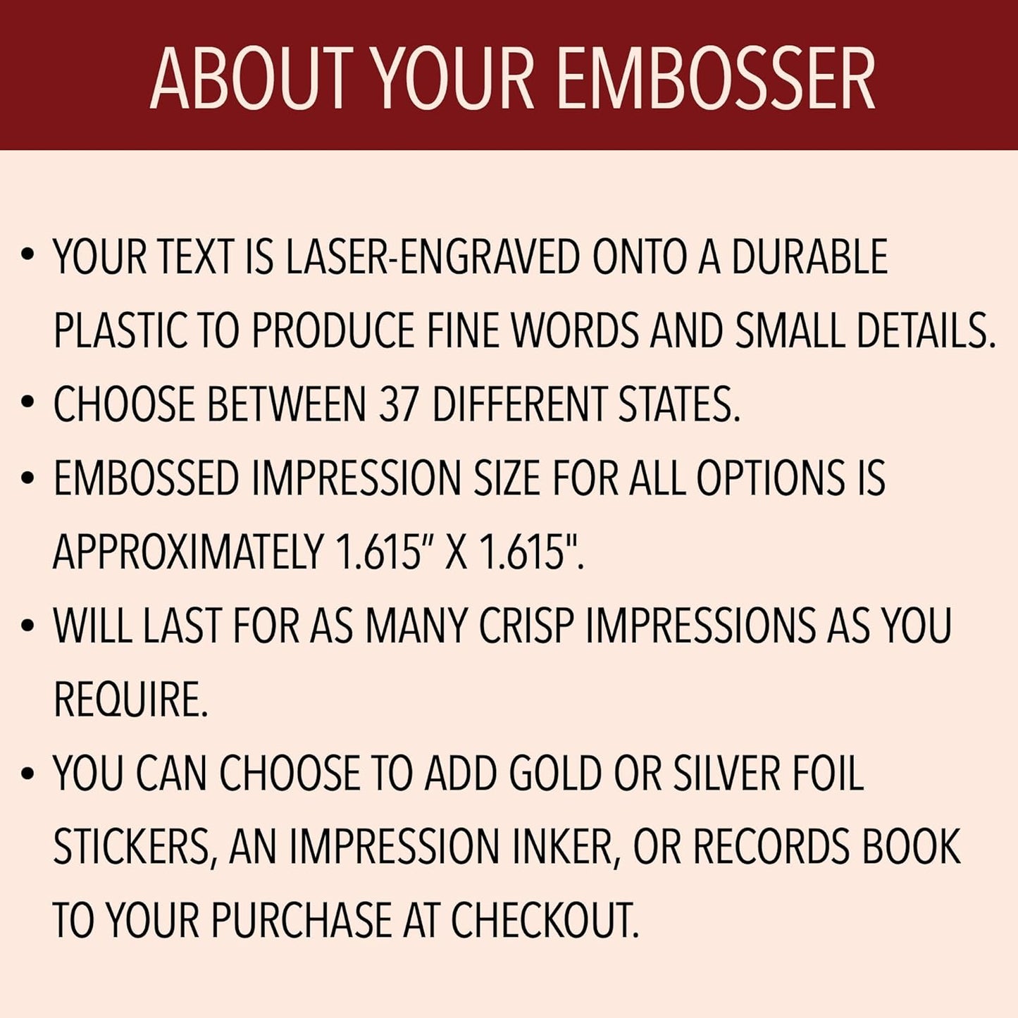 Custom Notary Embosser, Customizable for 37 Total States, Embossed Notary Seal | Great for Official Documents and Paperwork | Great Way to Certify Your Documents (New Mexico)