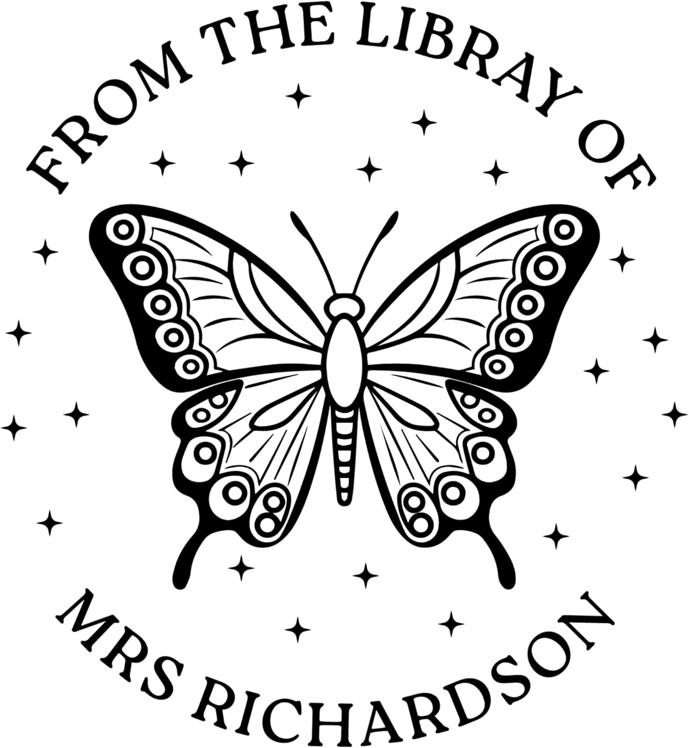 Personalized Book Embosser – Custom Ex Libris Stamp | from The Library of | This Book Belongs to | Custom Name Stamp for Book Lovers, Teachers & Libraries | 1 5/8” Embosser or Rubber Stamp