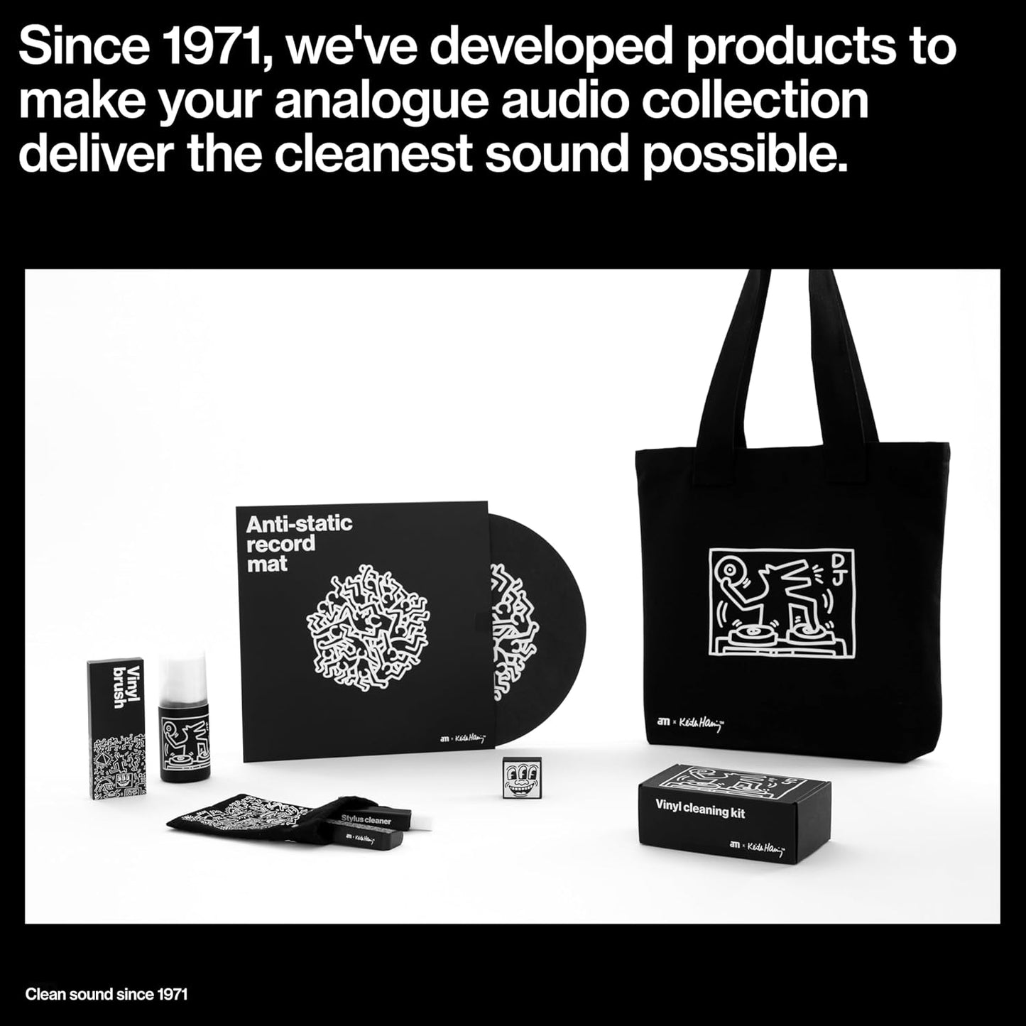 am Vinyl Record Cleaner Brush β Ultra-Fine Carbon Fiber Anti-Static Brush for Vinyl Records β Must-Have Record Player Accessory for Removing Dust, Reducing Friction & Preserving LP Sound, Keith Haring