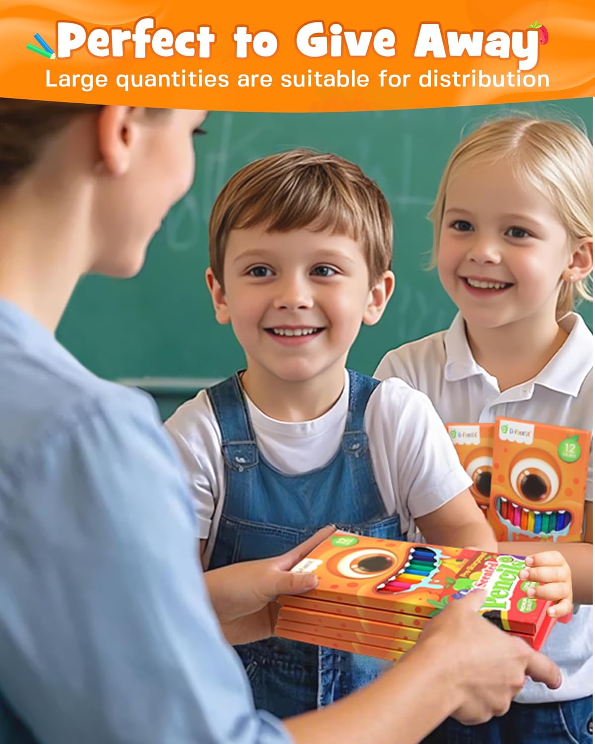 D-FantiX 24 Pack Fruit Scented Colored Pencils Bulk, 288 Count Pre-Sharpened Coloring Pencils Sets for Kids Students, Ideal Gifts for Classroom Prizes, Donations, Party Favors, Back to School Supplies