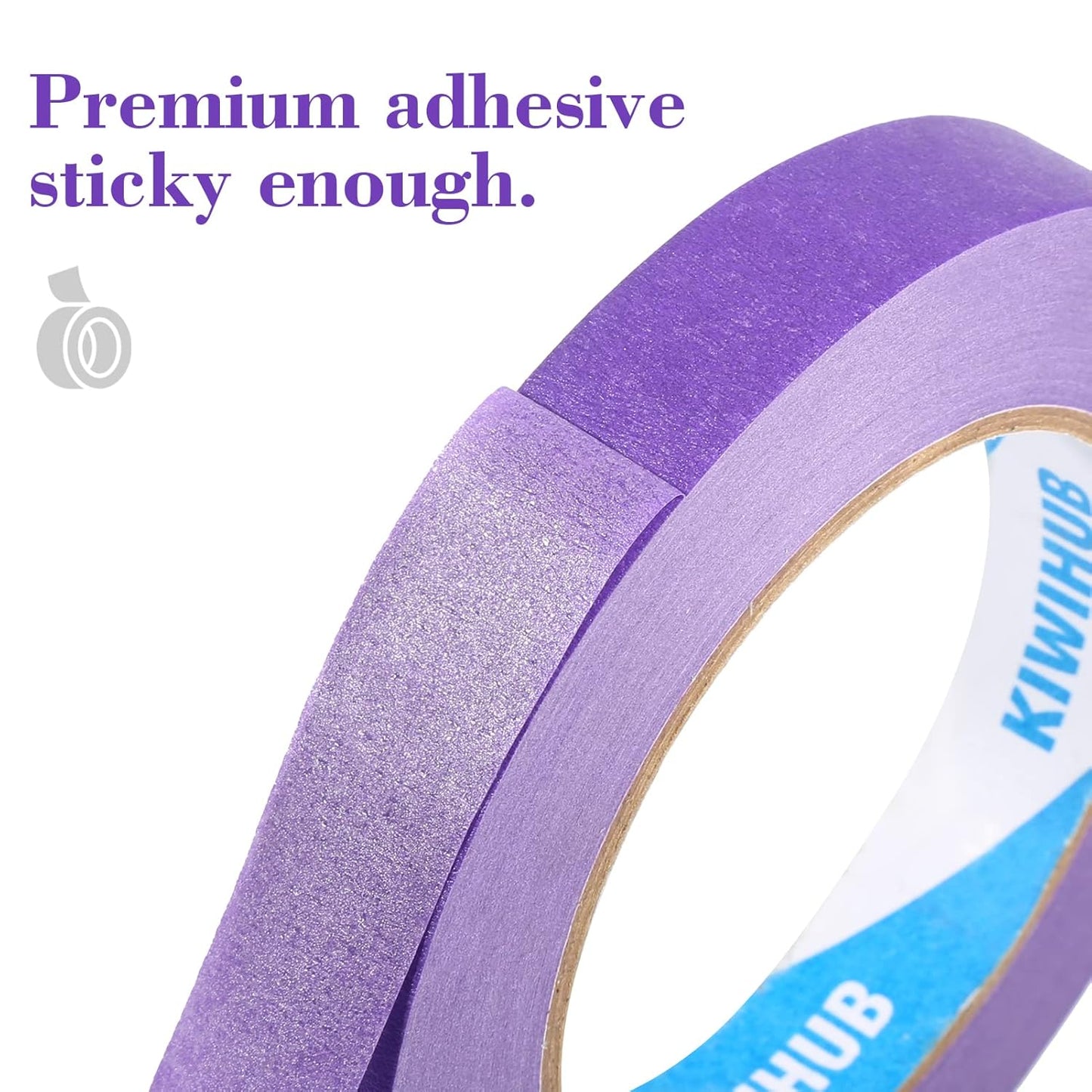 Purple Painters Tape,1" x 60 Yards x 5 Rolls (300 Yards Total) - 14 Day Easy Removal Decorative Masking Tape for Painting,Labeling,DIY Crafting,Decoration and School Projects
