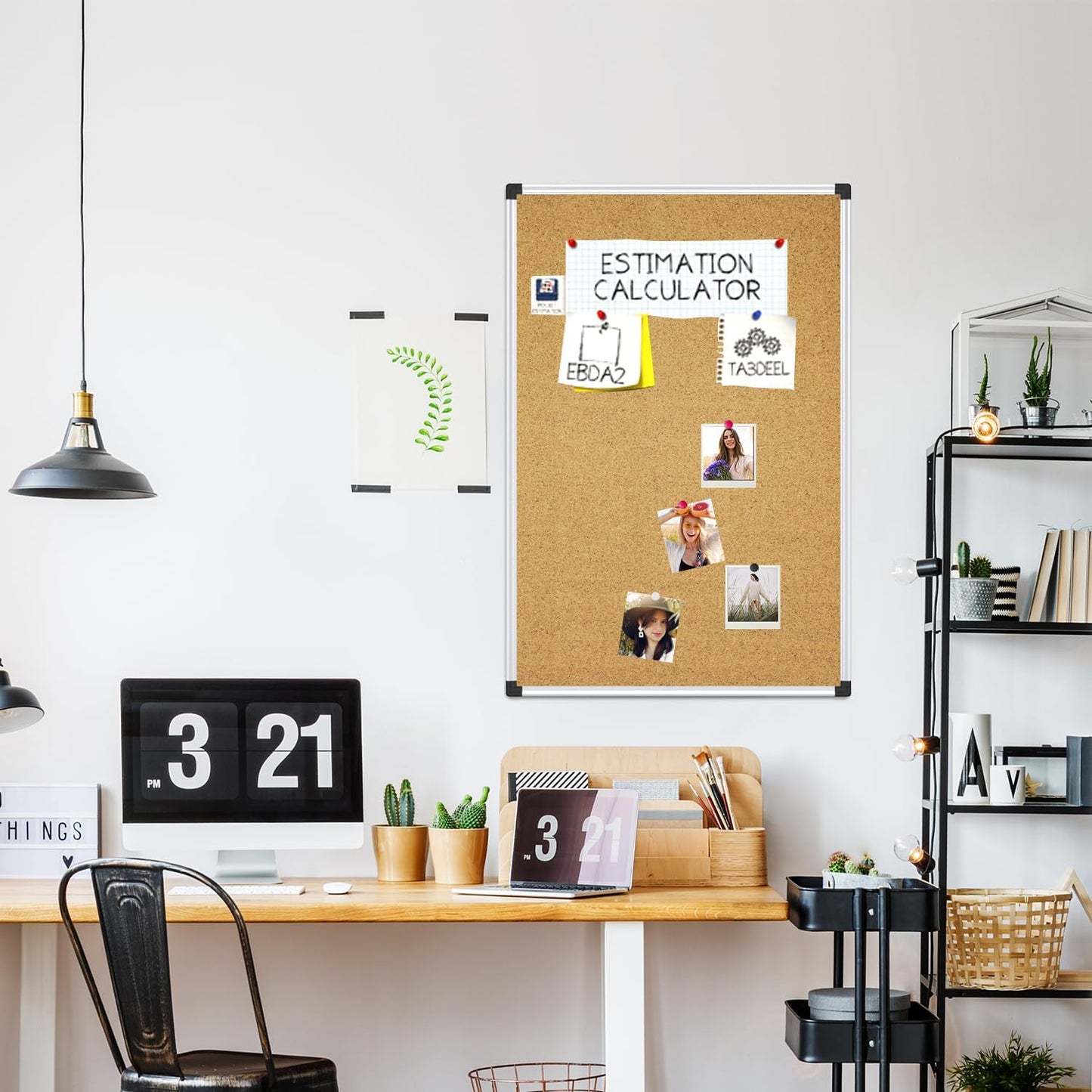 XBoard 36 x 24 Inch Cork Bulletin Notice Pin Board for Wall with Aluminum Frame for Home School & Office Display (Pack of 2)