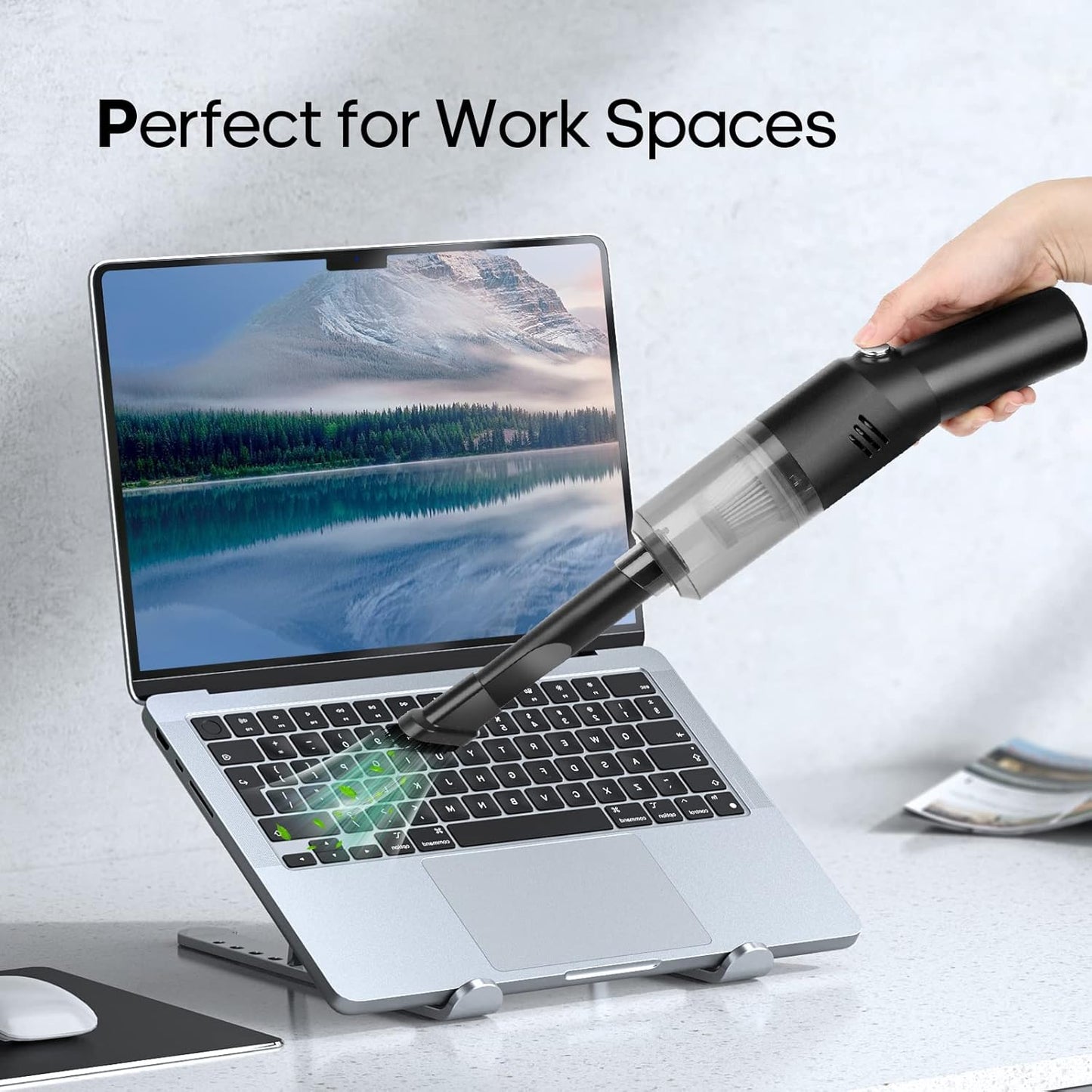 Portable Mini Car Vacuum Cleaner, High Power Cordless(400g) Handheld Rechargeable Vacuum Cleaner for Desk V06