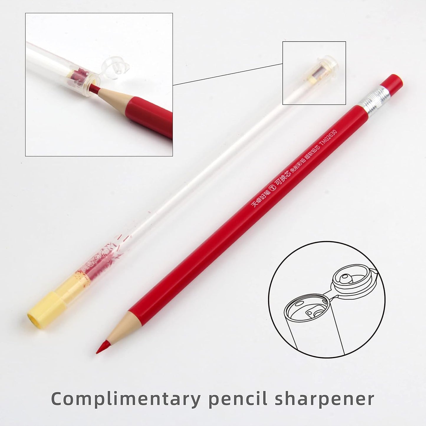 Colored Mechanical Pencil 2.6mm for Coloring and Drawing, Mechanical Colored Pencils, Mechanical Pencils with Sharpener and Case,36pcs