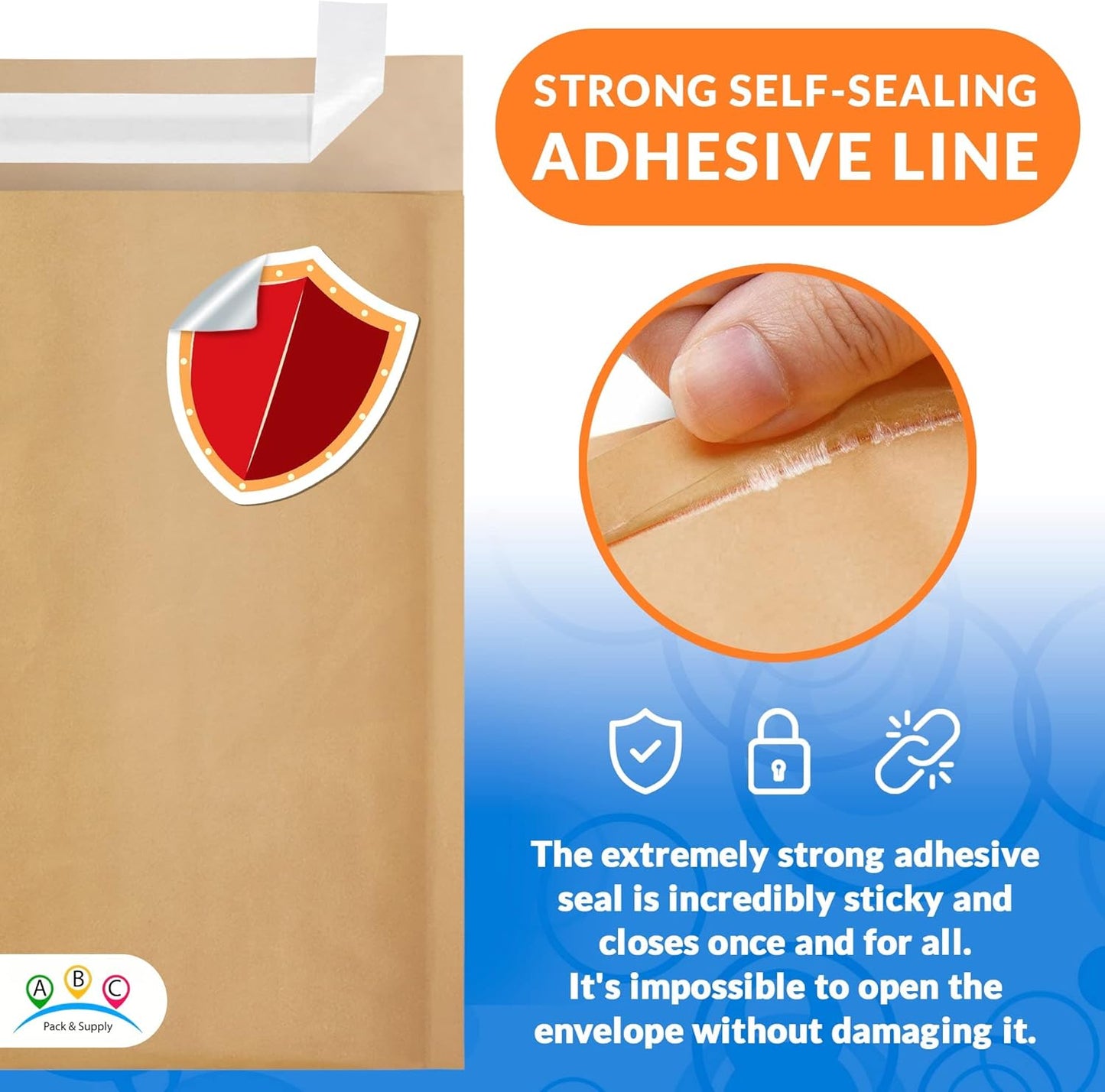 ABC PACK & SUPPLY Brown Kraft Bubble Mailer Envelopes, 10.5 x 15 Inches. 10 Pack Mail Padded Envelopes Self Seal. Kraft Bubble Mailers. Tear-Resistant Mailing Envelope Padded. Sturdy Paper Mailer