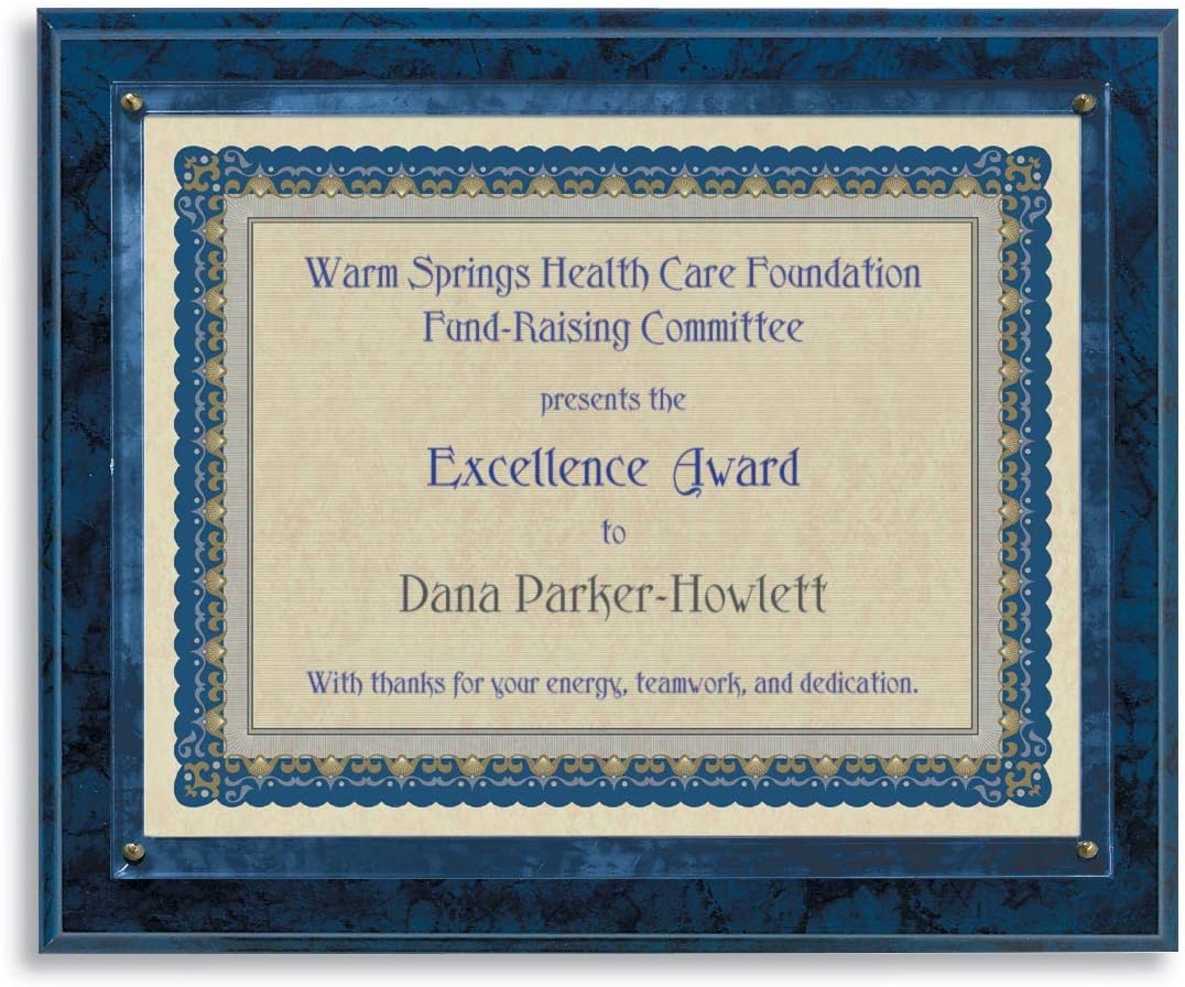 PaperDirect Pageantry Standard Certificate Paper, Blue and Gold Border, 8.5 x 11 Inch, 28lb Parchment Certificates and Awards Paper, 100 Count, for School, Work, Diplomas & Award Certificates