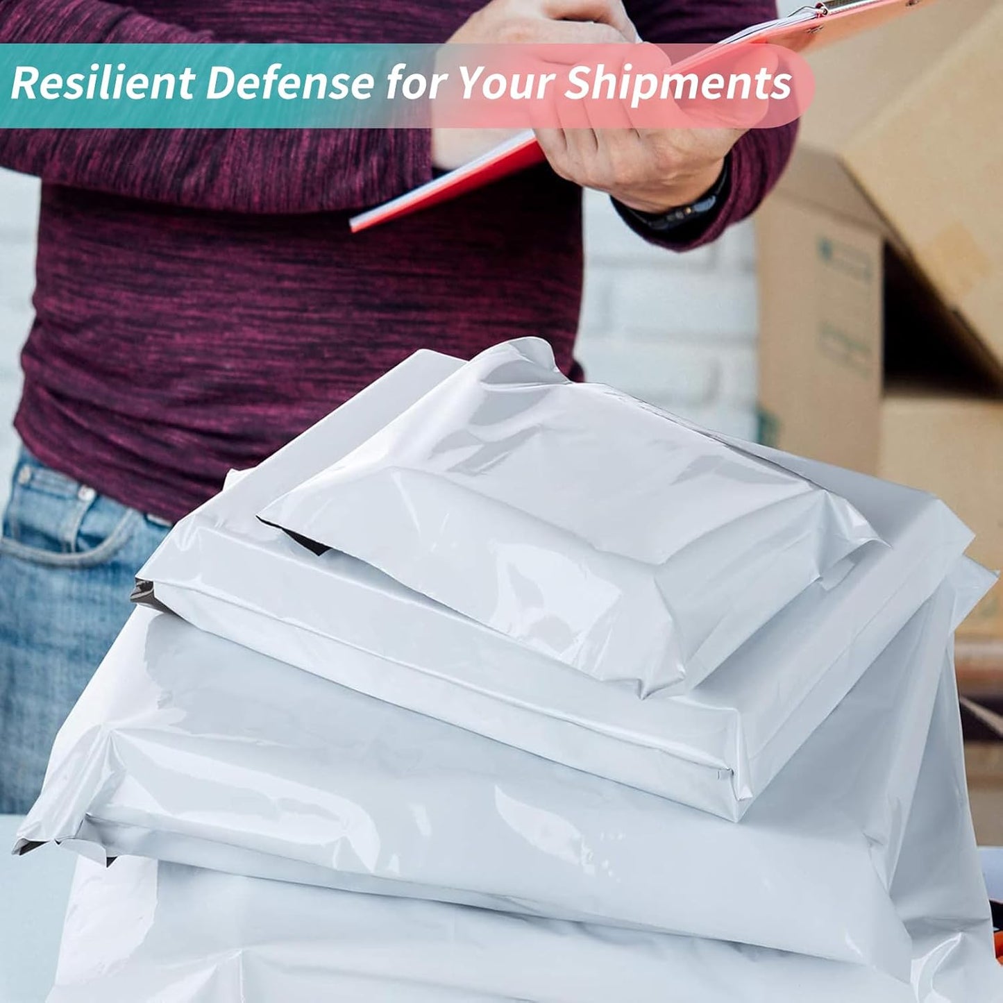 10 x 13" Poly Mailers Shipping Mailing Envelopes Bags, Envelopes Shipping Bags Self Sealing(500 Packs)
