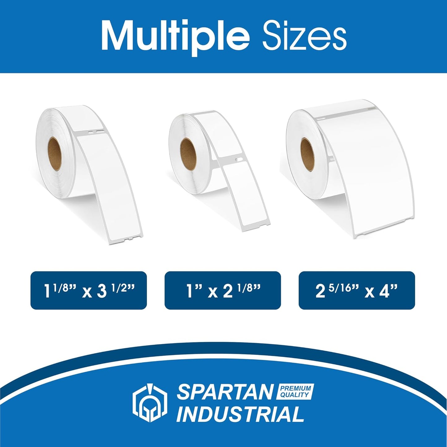 Spartan Industrial - Compatible Labels Replacement for DYMO 30252-1-1/8" X 3-1/2” Barcode UPC Return Address Labels (10 Pack)