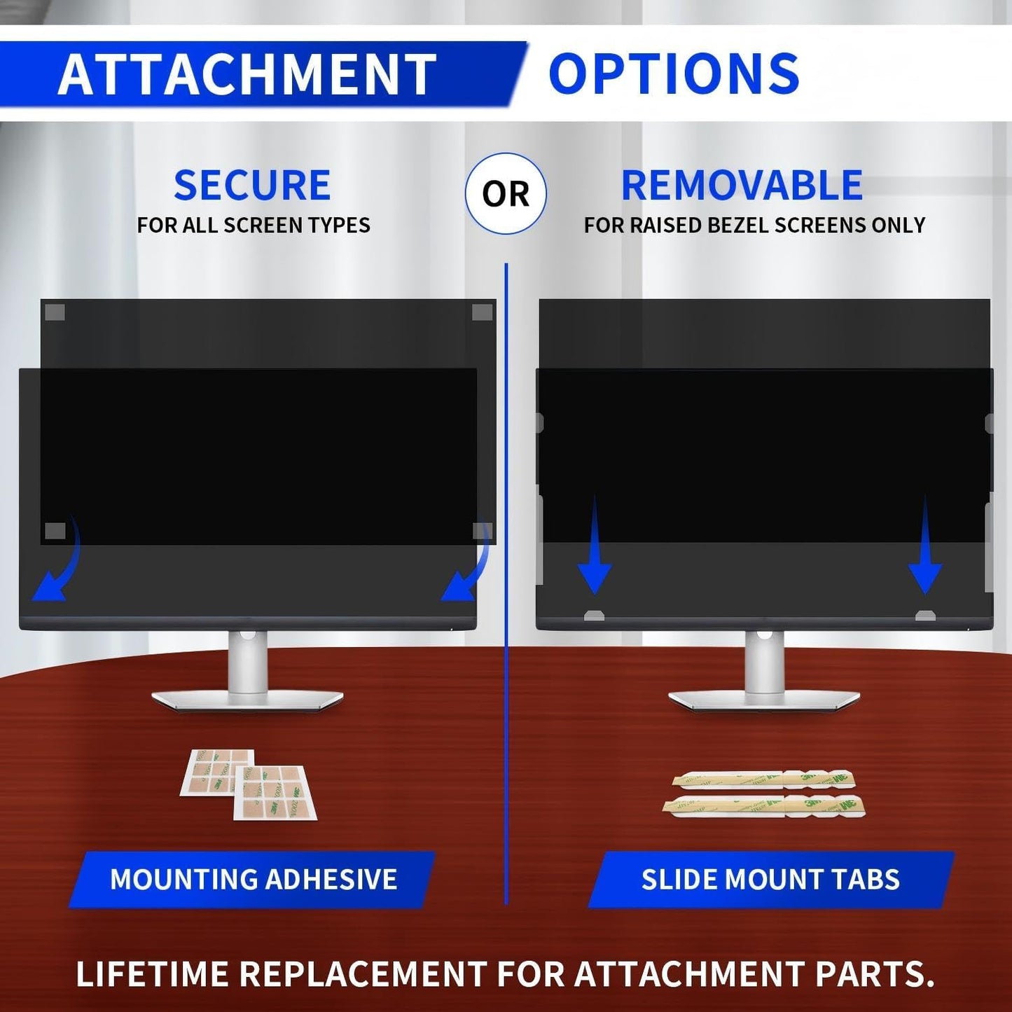 14" Computer Privacy Screen Filter for (16:09) Screen Monitor - Premium Anti-Glare Computer Screen Cover - Scratch Resistant - UV & Blue Light Screen Protector (Black-14)