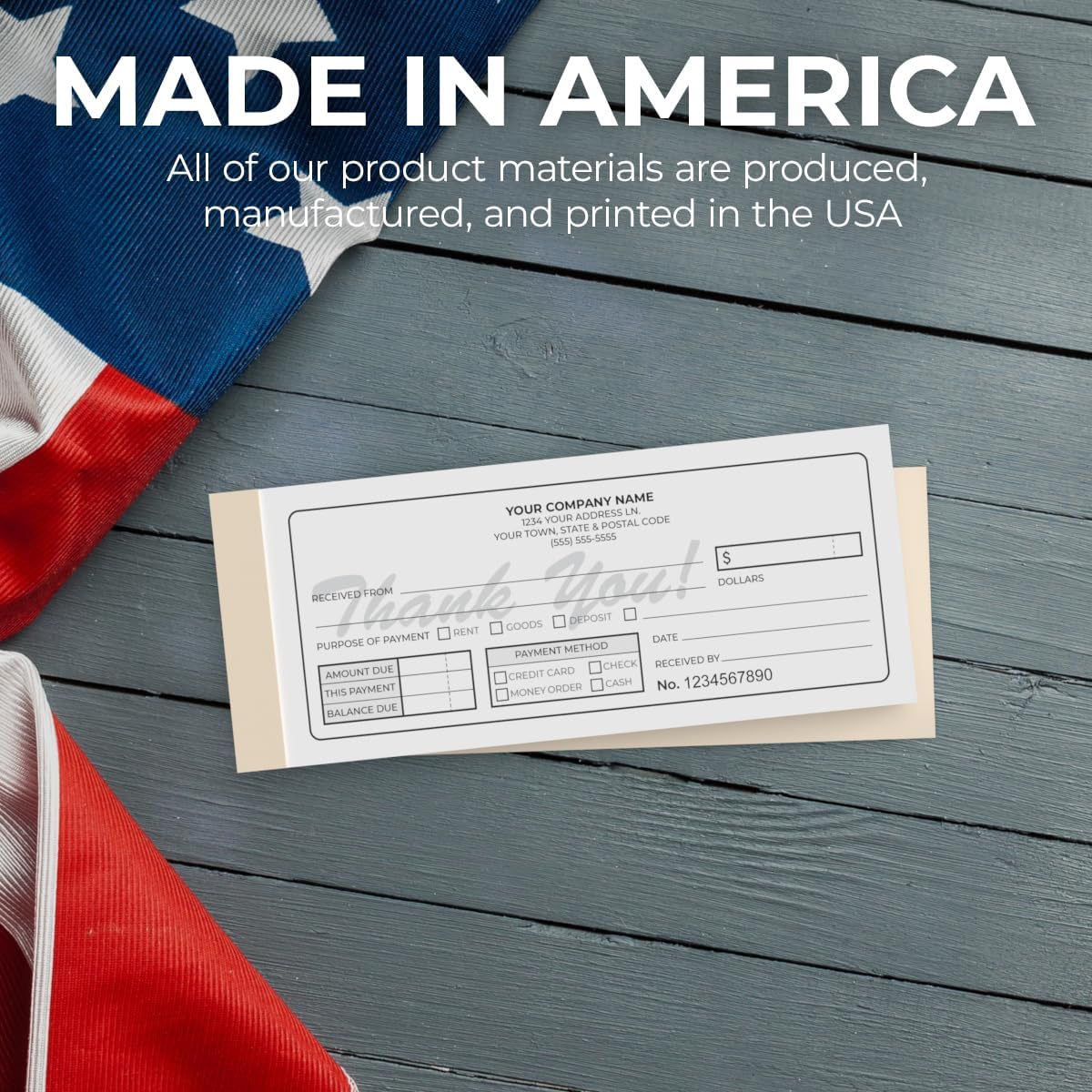 Custom 2.83" x 7" Carbonless NCR Books in 3-Part Triplicate Invoices, Receipts, Work Orders, Sales Orders, Purchase Orders, Estimates, Quote Forms with Your Company/Business Name (99 Sets)