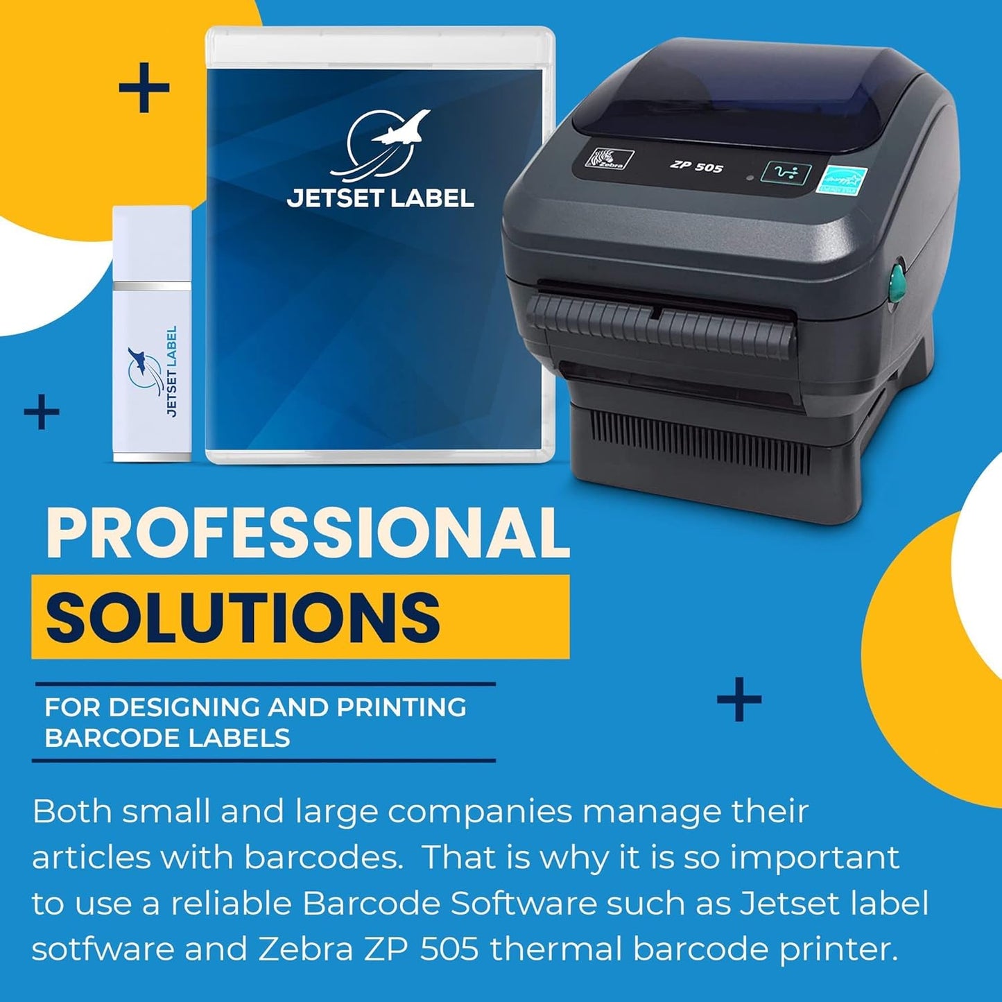 Zebra ZP 505 Label Direct Thermal Bar Code Zebra Label Printer ZP505 | USB, Serial, and Parallel Connectivity 203 DPI Resolution | Includes Jetset Software
