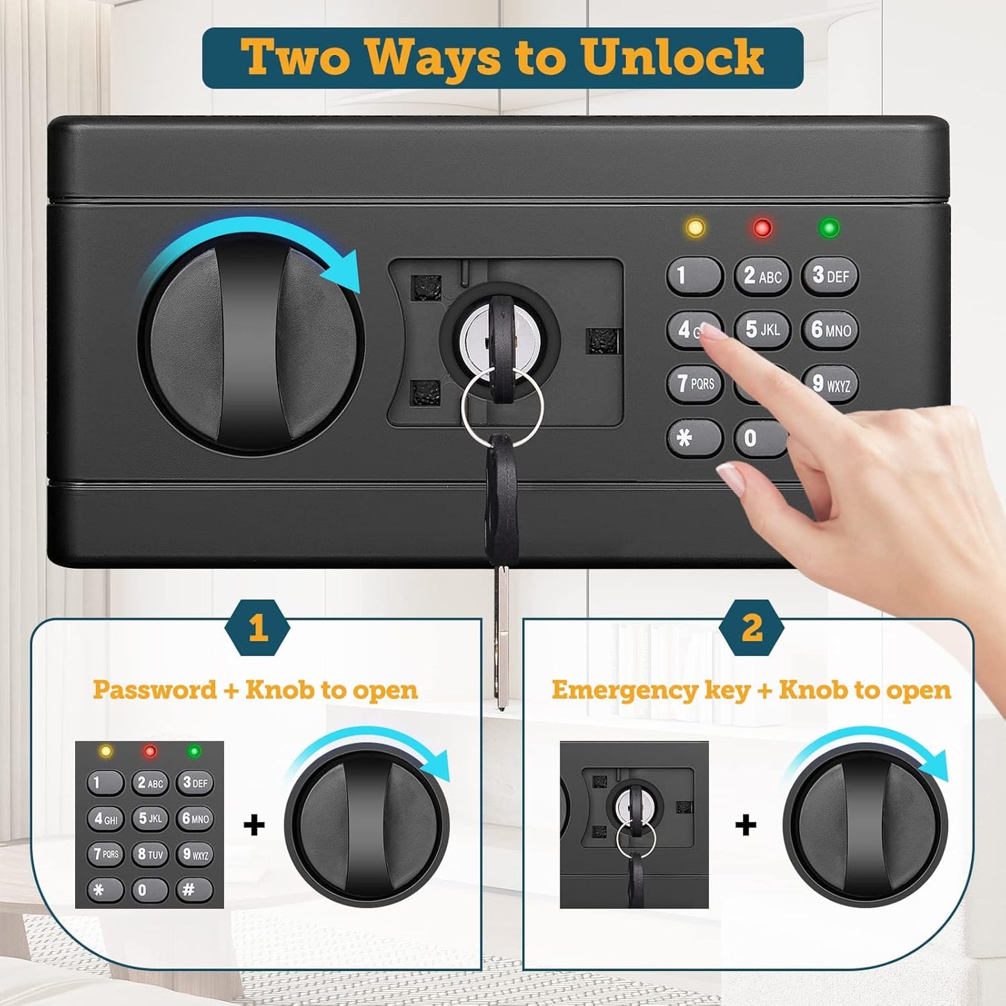 43.5" Tall Fireproof Wall Safe Between Stud, Heavy Duty Flush In Wall Safe With Digital Keypad & Removable Shelf, Hidden Gun Safe, Security Home Wall Safes For Storage Firearms Money Medicine
