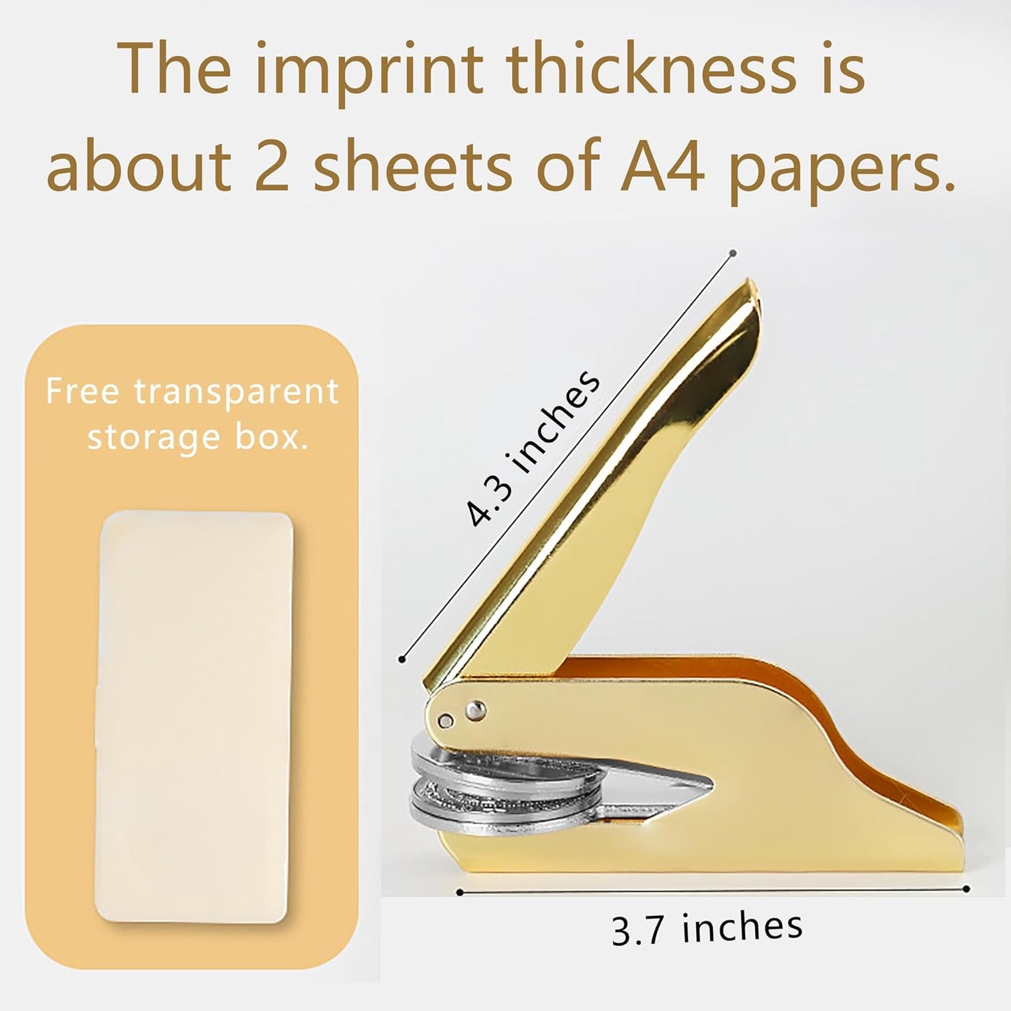 Book Embosser Custom Embosser Stamp with Your Name or Design Personalized Library Embosser Stamp Customized Books Business Cards Paper Documents Notebooks etc. (04)