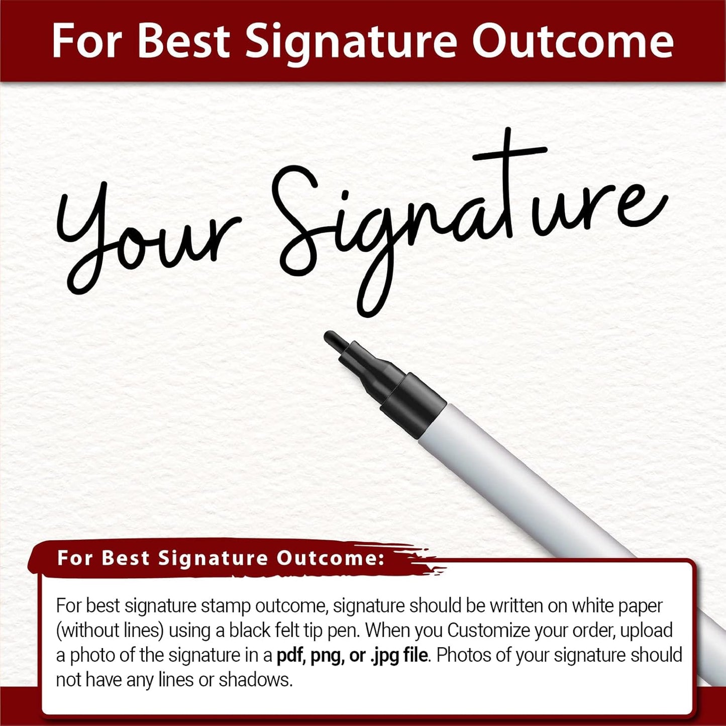 Custom Signature with Text Dater Stamp | Personalized Self-Inking Rubber Stamp with 10-Year Date Range | Blue and Red Ink Color | Professional Office Stamps