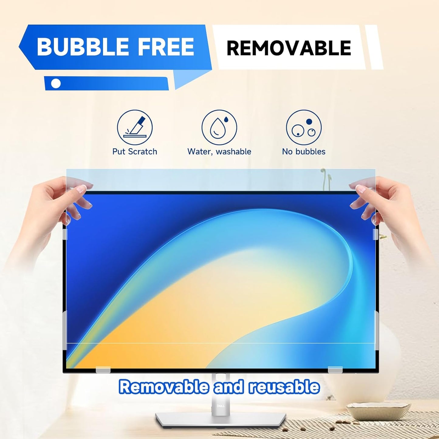 IPROKKO 【2 Pack】 21.5 inch Anti-Blue Light Monitor Screen Protector for 16:9 Widescreen,Removable Anti Glare Blue Light Blocking Screen Filter,LED PC Anti-UV Eye Protection Filter Film