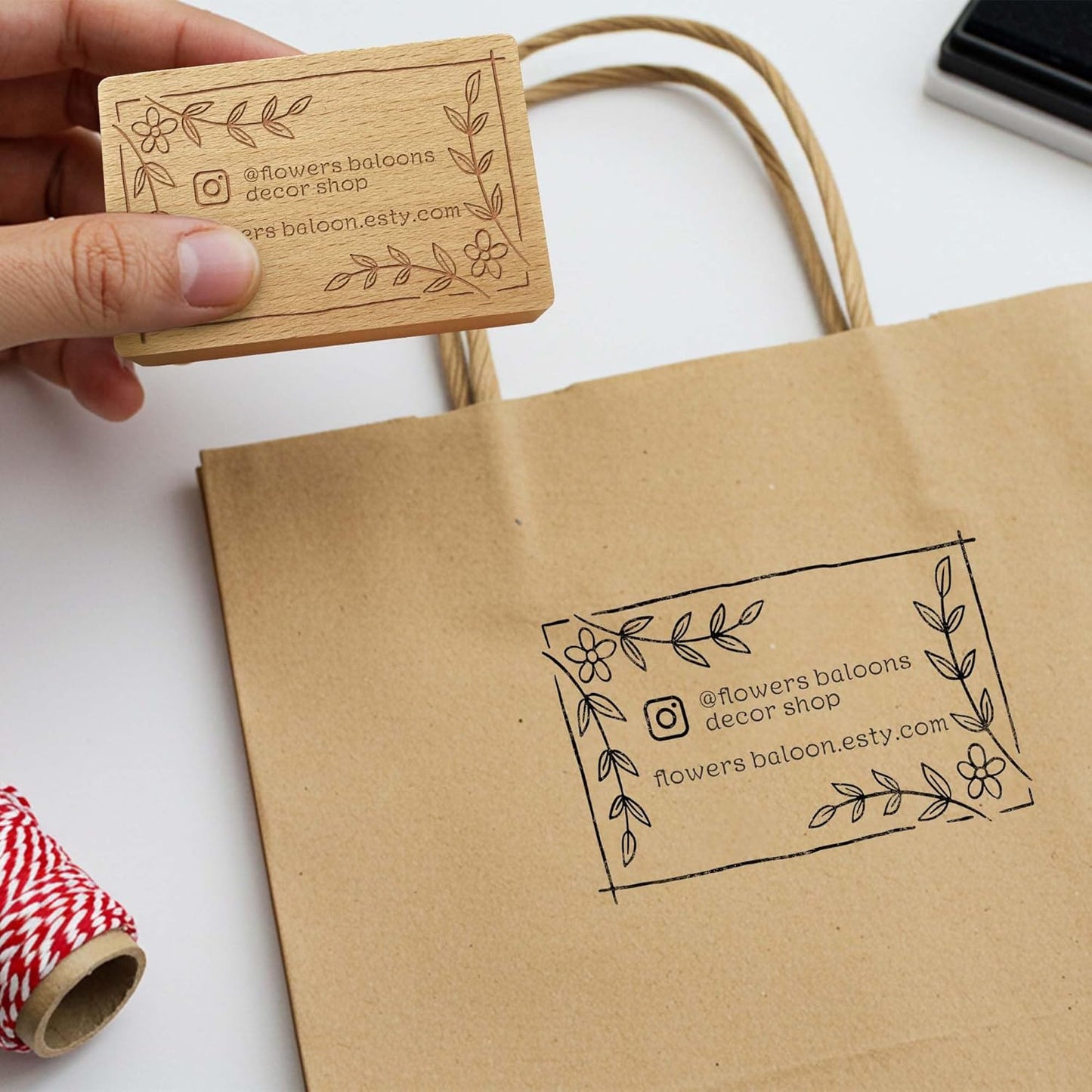 Custom Logo Stamp - Personalized Rubber Stamp - Multiple Size Options Available - Upload Your Logo (3"x4")