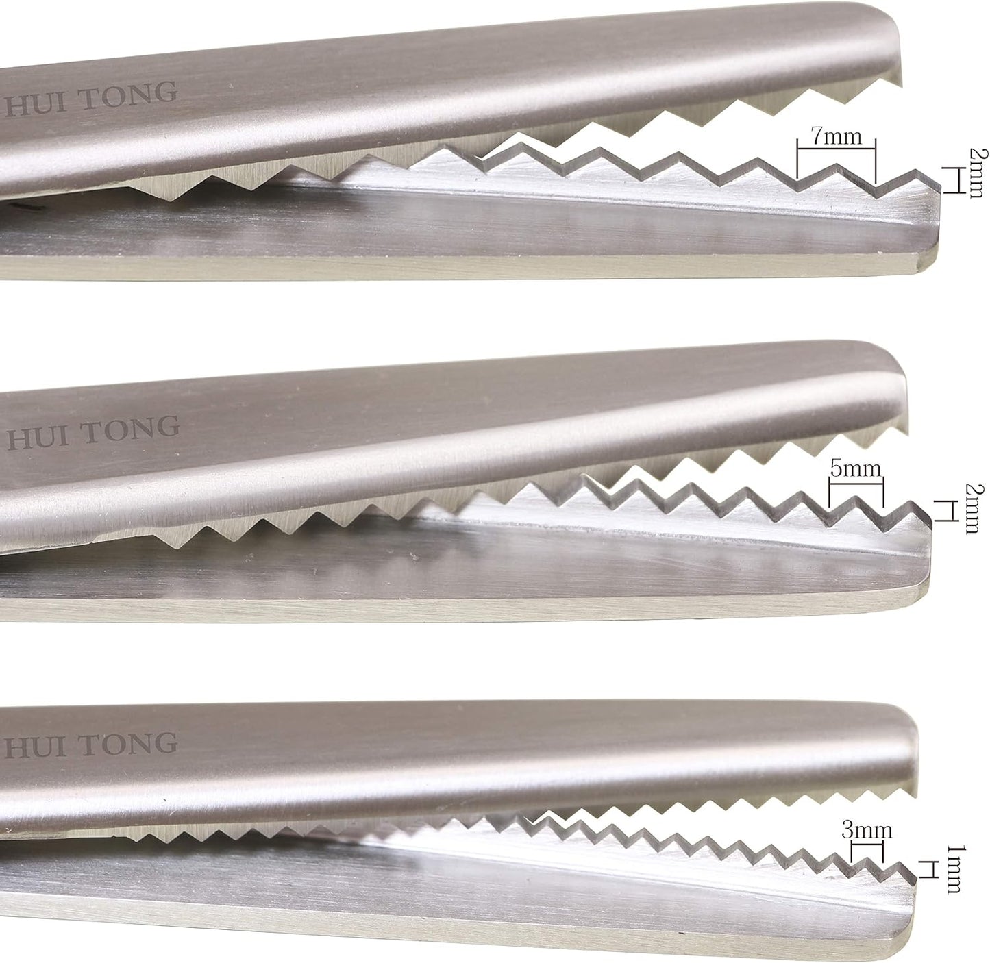 Strong & Sharpe Pinking Shears,Pinking Shears Scissors for Fabric, Serrated and Scalloped Scissors Fabric,3mm,5mm,7mm (Wavy 18mm)