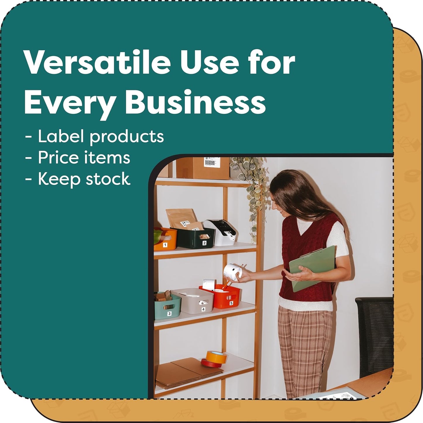 Aegis Adhesives - Compatible Label Replacement for Brother DK-1209 (1.1" X 2.4”) Address & Barcode, Use with QL Label Printers - 12 Rolls + 1 Frame